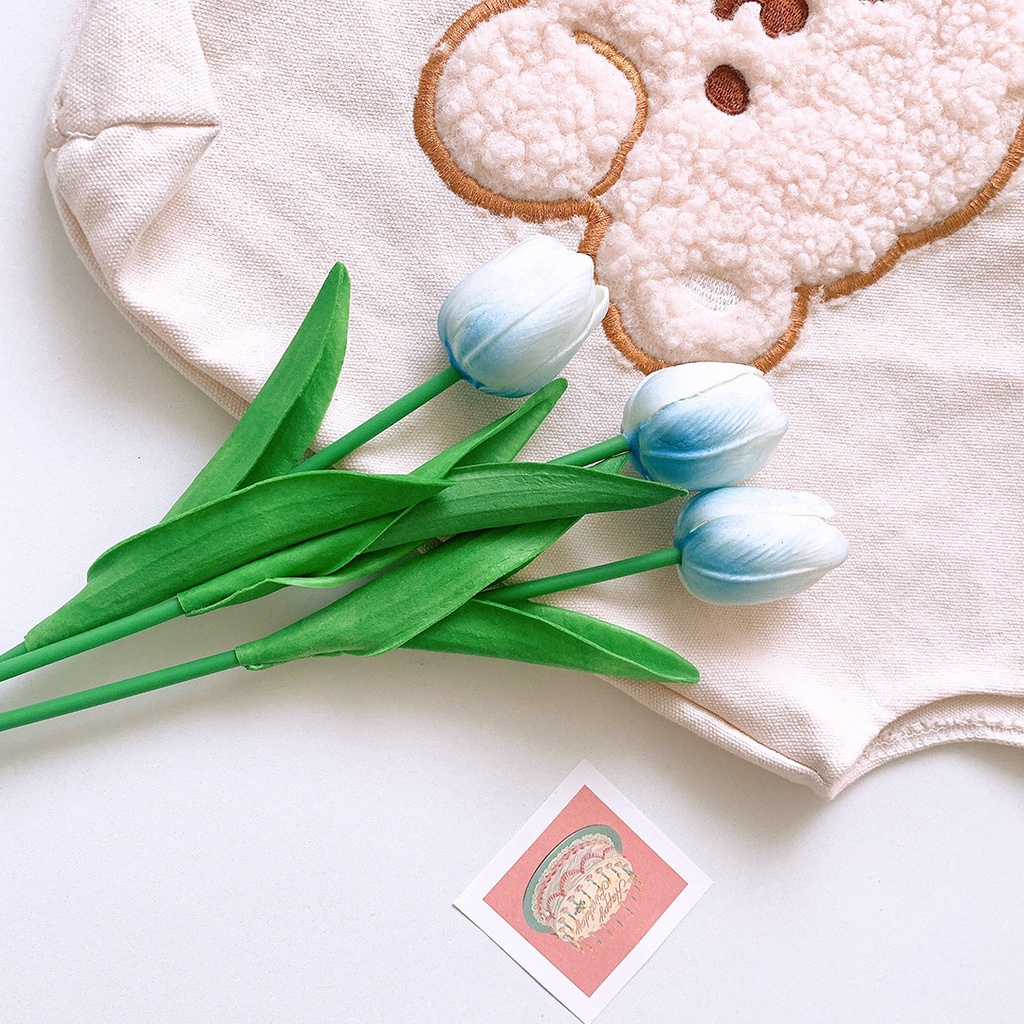 Hoa Tulip Nhân Tạo Chất Liệu PU Trang Trí Nhà Ở