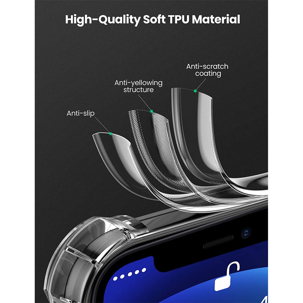 Ốp lưng chống sốc cho iPhone 6.1 inch siêu mỏng trong suốt LP409 UGREEN 20441(1pcs/bag)