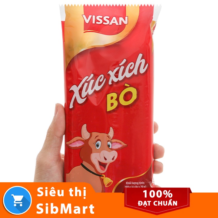 Xúc xích Bò tiệt trùng Vissan 280g (4 cây) - Siêu Thị SibMart - SB0034