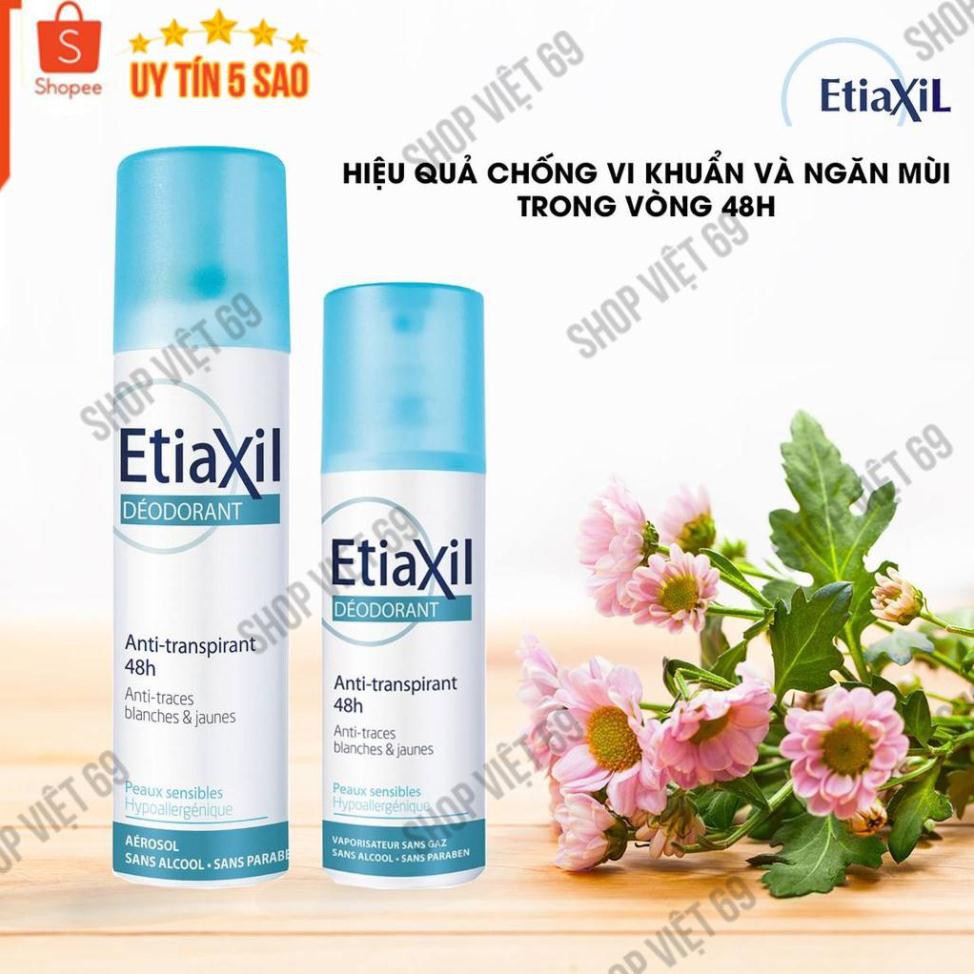 [Hàng Pháp] Xịt Khử Mùi Etiaxil (100ml) -Giảm Tiết Mồ Hôi, Khử Mùi Hôi Chân Triệt Để. Diệt Khuẩn Ngăn Mùi Hôi Tái Phát