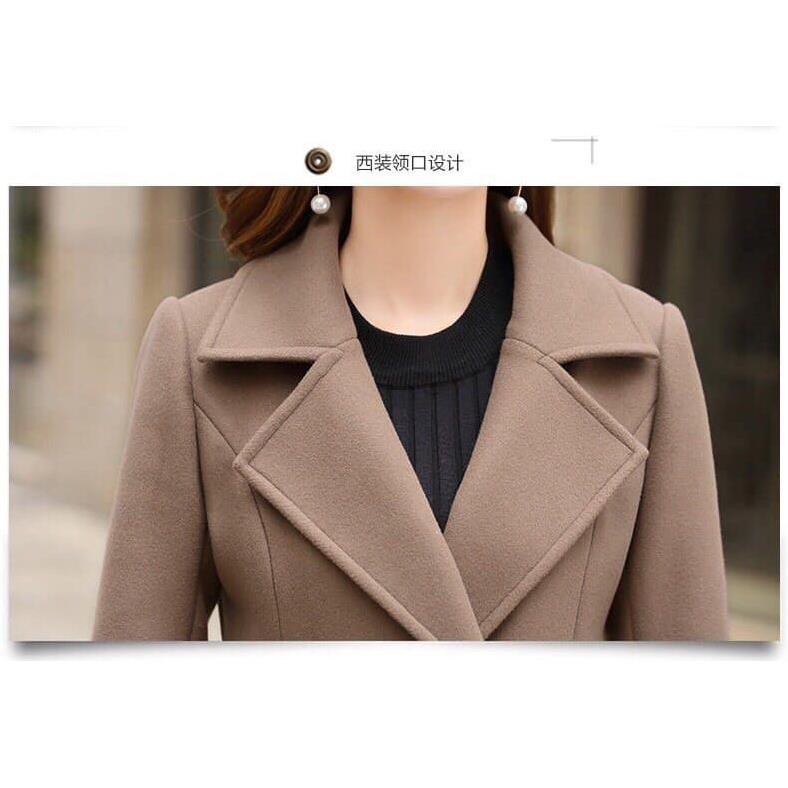 Áo Khoác Dạ Dài 4 Nút Kèm Đai , Áo Dạ Dáng Dài Túi Xéo 2 Lớp Dày Dặn Hàng Quảng Châu Cao Cấp. | BigBuy360 - bigbuy360.vn