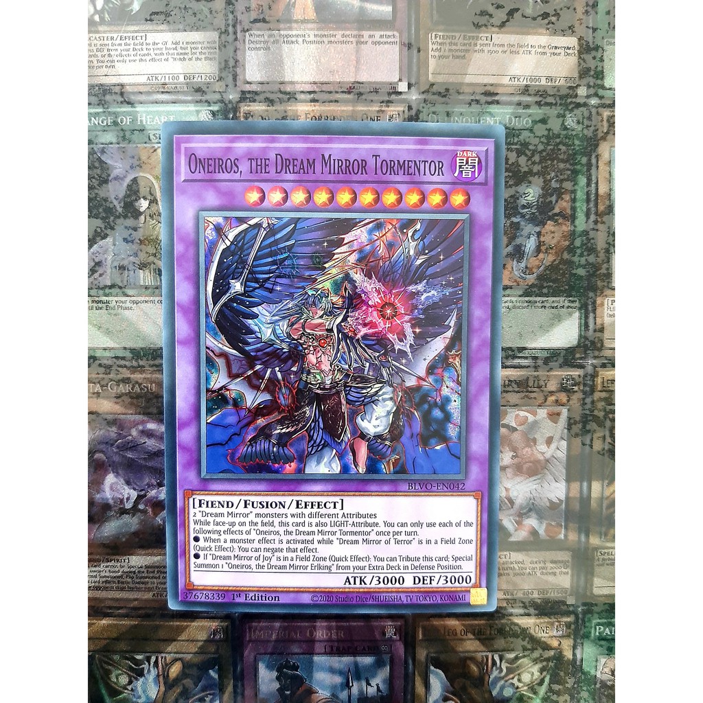 THẺ BÀI YUGIOH MONSTER Oneiros, the Dream Mirror Tormentor - BLVO-EN042 - Super Rare 1st Edition