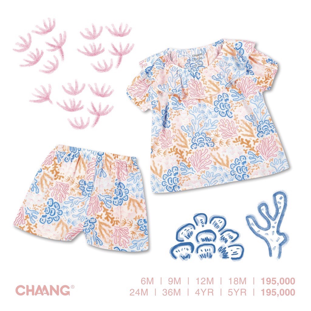 Chaang bộ cộc lanh cho bé gái, cổ bèo, điệu đà cho bé từ 3 tháng đến 5 tuổi SS2022D01