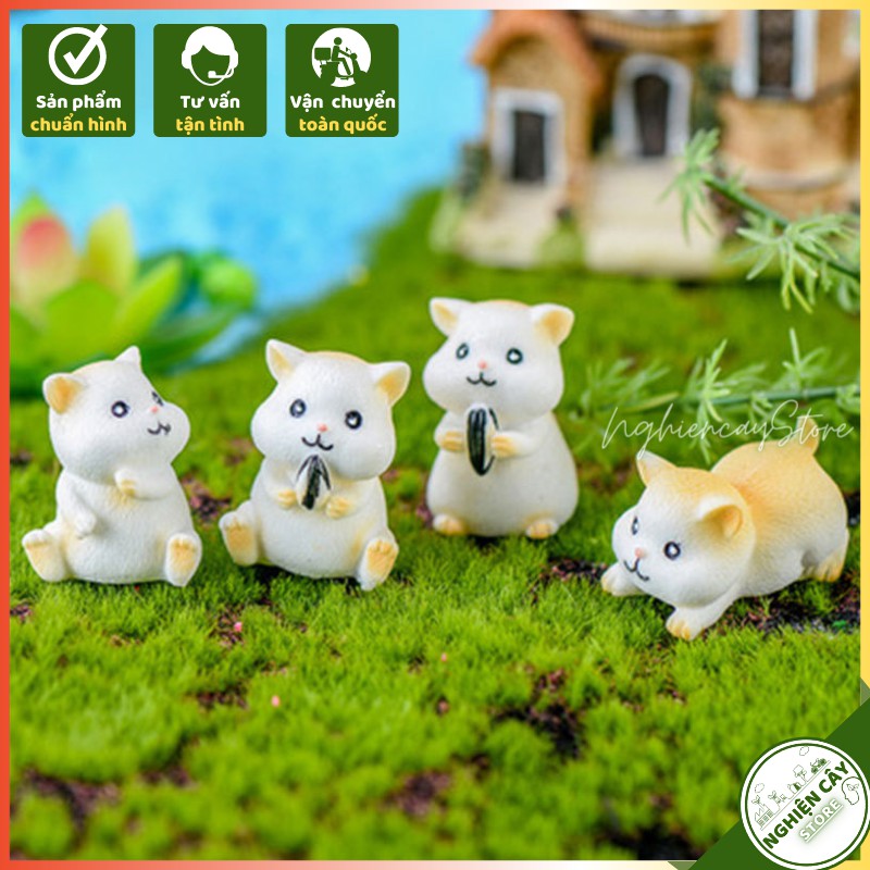 Phụ kiện Chuột hamster trang trí tiểu cảnh, cây cảnh, sen đá