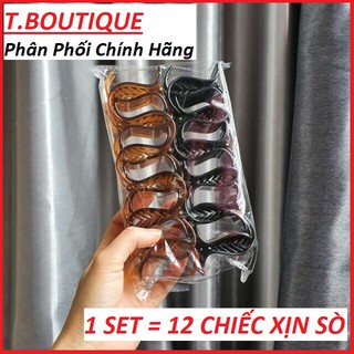 SET 12 Kẹp Tóc Càng Cua Mix Màu CAO CẤP (COMBO 12 Chiếc)