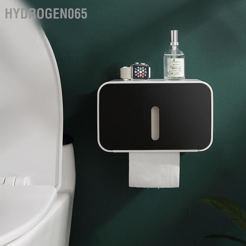 Hộp Khăn Giấy Vệ Sinh Giá đỡ giấy vệ sinh treo tường PS ABS Hộp lưu trữ khăn không thấm nước Phụ kiện phòng tắm Hydrogen065