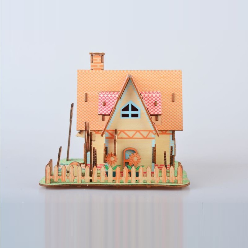 Đồ chơi lắp ráp gỗ 3D Mô hình Nhà Sunflower Manor