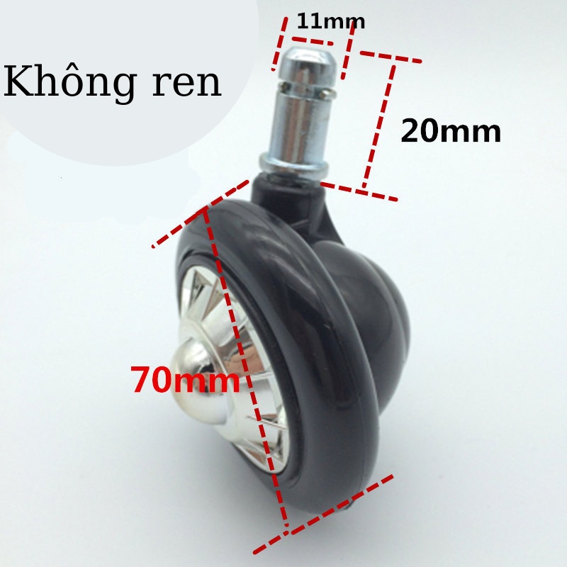 Bánh xe không bám tóc cho ghế,xe đẩy,máy uốn,máy hấp tóc.