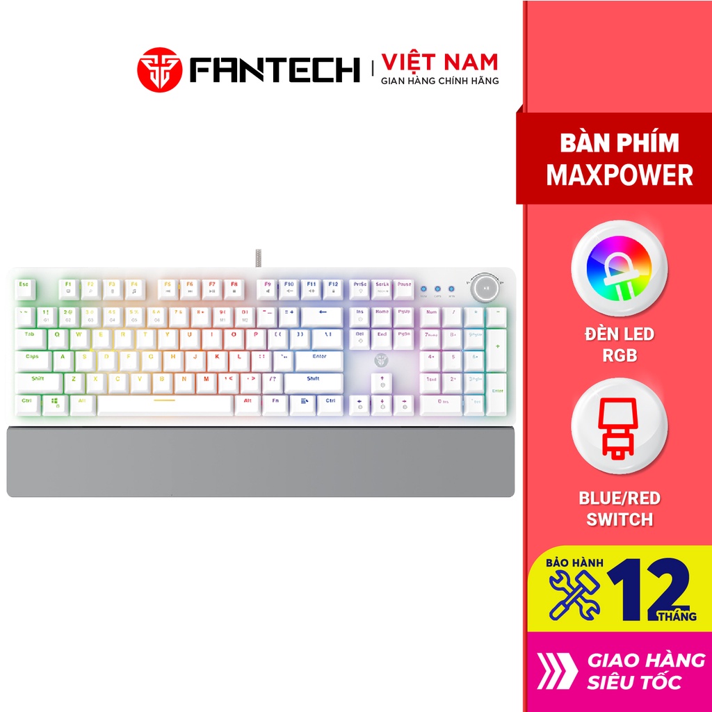 Bàn Phím Cơ Gaming Full-sized Có Dây Fantech MK853 MAXPOWER Outemu Blue/Red Switch LED RGB Gradient Full Anti Ghosting