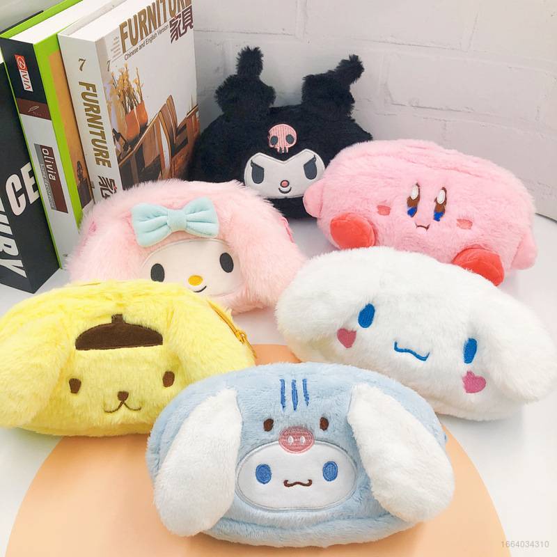 Bóp Viết Cỡ Lớn In Họa Tiết Sanrio mymelody Kuromi Pompom Purin Cinnamon Cinnamoroll Kirby Dễ Thương Cho Học Sinh BY2