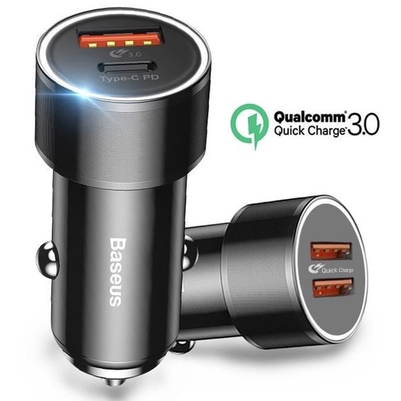 Tẩu Sạc Nhanh Ô Tô 36W Hỗ Trợ QC – PD, PD 18W Và Cổng USB QC3.0 Sạc Nhanh - CARZONE