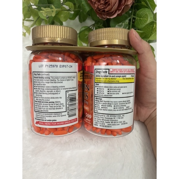 Viên uống Ibuprofen Kirkland 500 viên