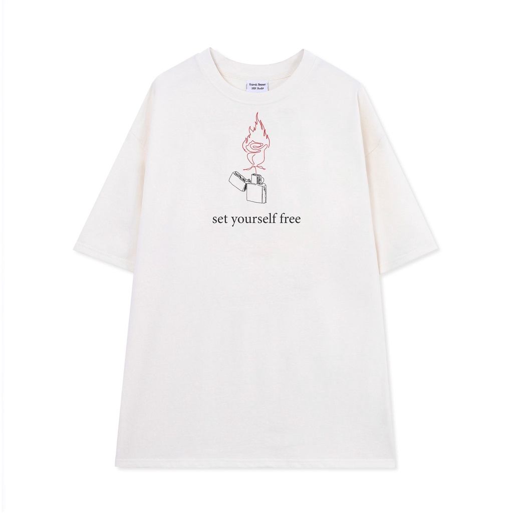 ÁO THUN FF FORM RỘNG SET YOURSELF FREE TEE, VẢI THUN 2 CHIỀU COTTON 250GSM