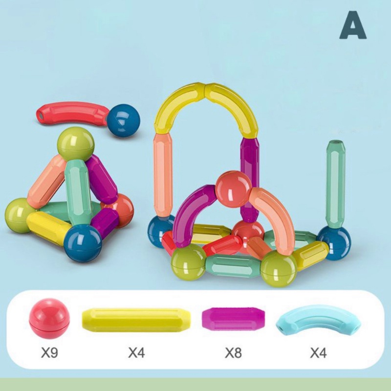 Bộ đồ chơi xếp hình thông minh Magnetic Stick Đồ chơi xếp hình nam châm lắp ghép mô hình sáng tạo thông minh datas