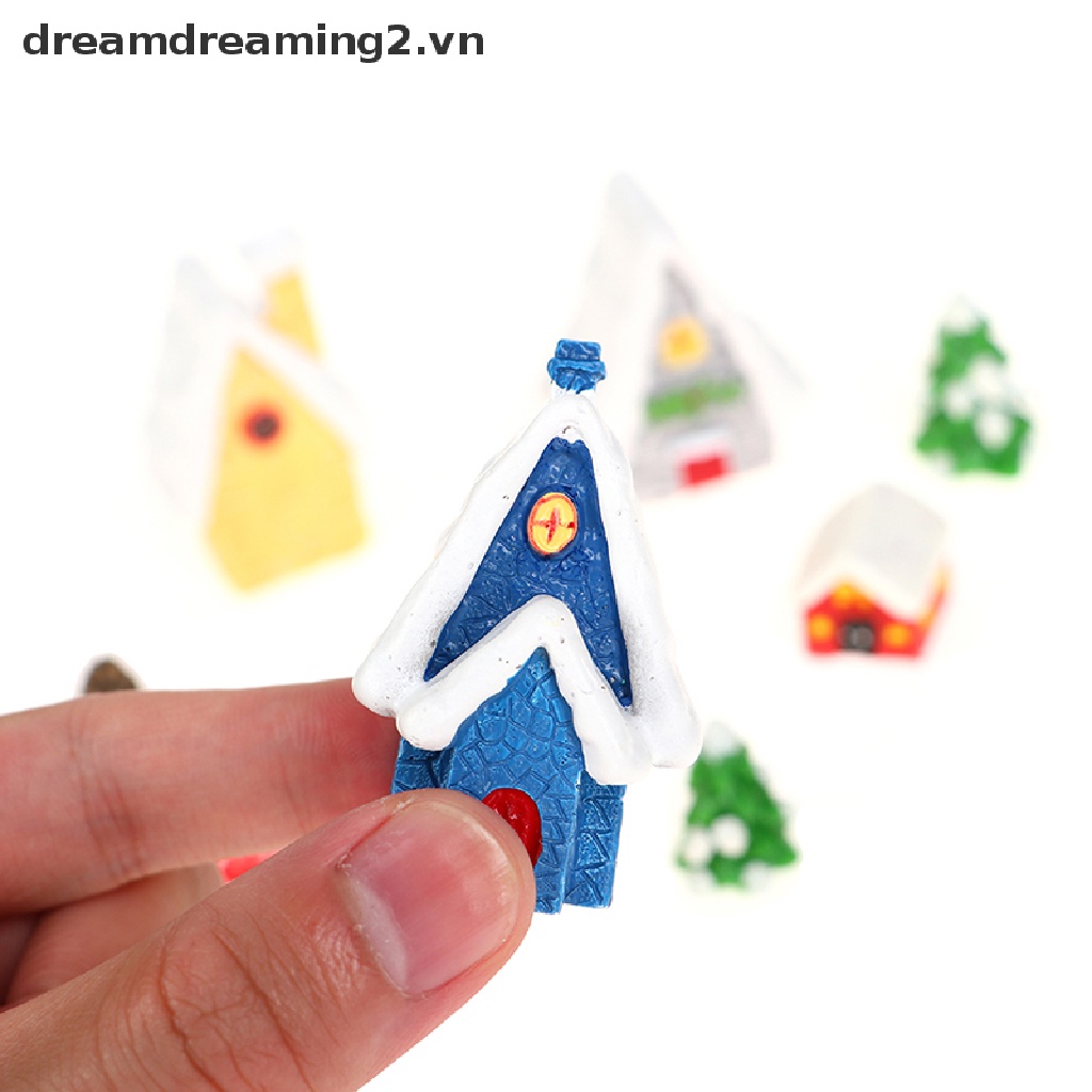 Mô hình cây thông noel mini bằng gỗ phong cách vintage 2.vn dùng trang trí nhà búp bê
