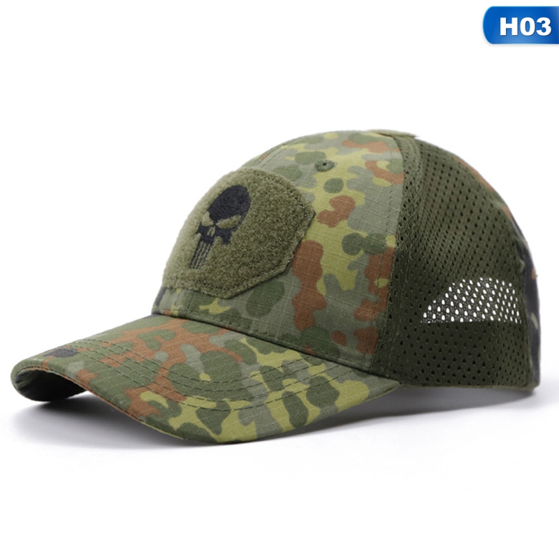 Punisher Skull Baseball Cap Tactical Summer Sunscreen Hat Camouflage Military Army Camo Airsoft Hunting Camping Hiking Hit Upon