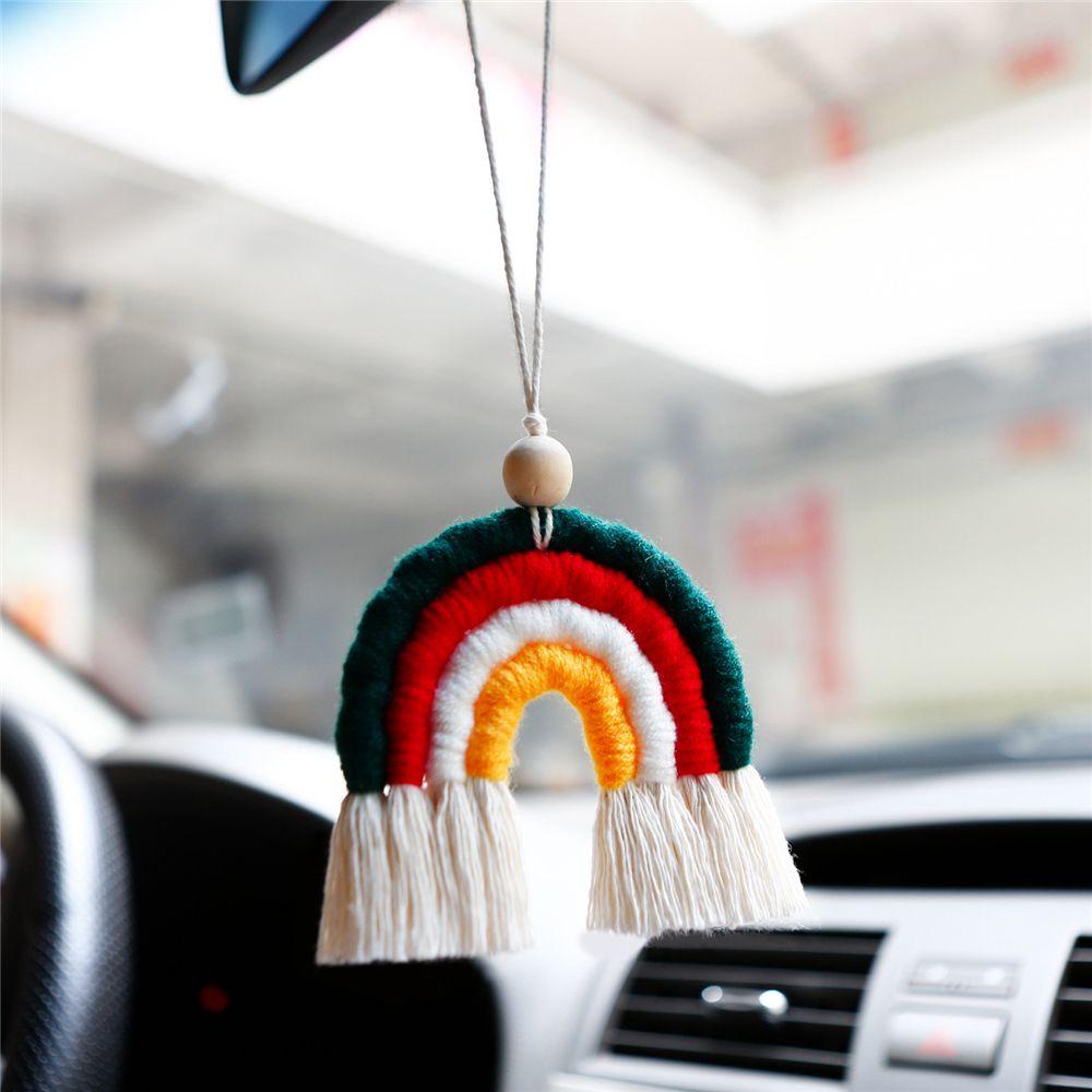Dây Chuỗi Hạt Gỗ Màu Cầu Vồng Phong Cách Boho Dành Cho Trang Trí Nhà Cửa