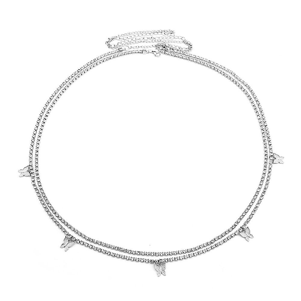 Dây Xích Đeo Hông Gắn Hình Bướm Đơn Giản Có Thể Điều Chỉnh Cho Nữ|Đai Nịt Bụng Bằng Hợp Kim Chất Lượng