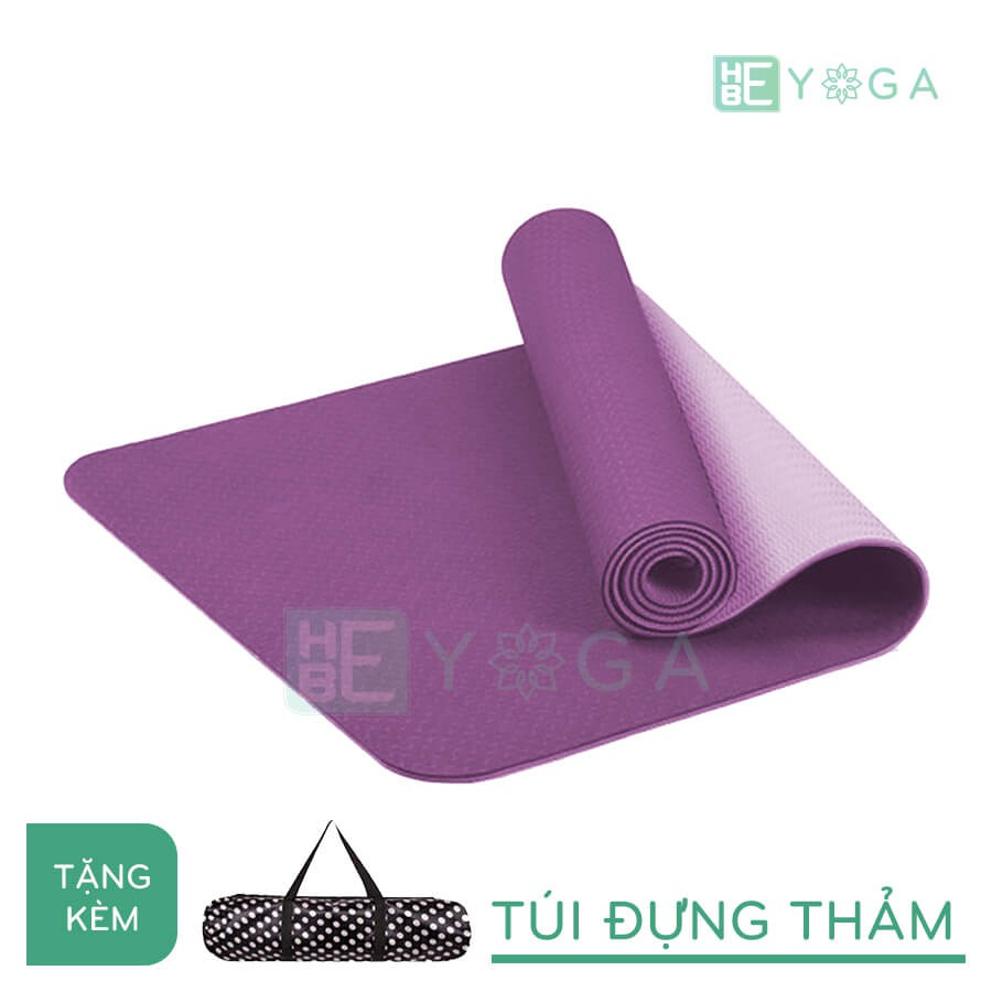 Thảm Tập yoga TPE Eco Friendly 6mm màu Tím + kèm túi