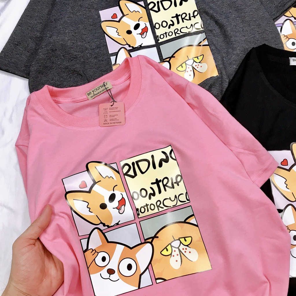 [HÌNH THẬT TỰ CHỤP] - Áo thun tay ngắn Be Yourself unisex size M L XL - CHÓ CORGI