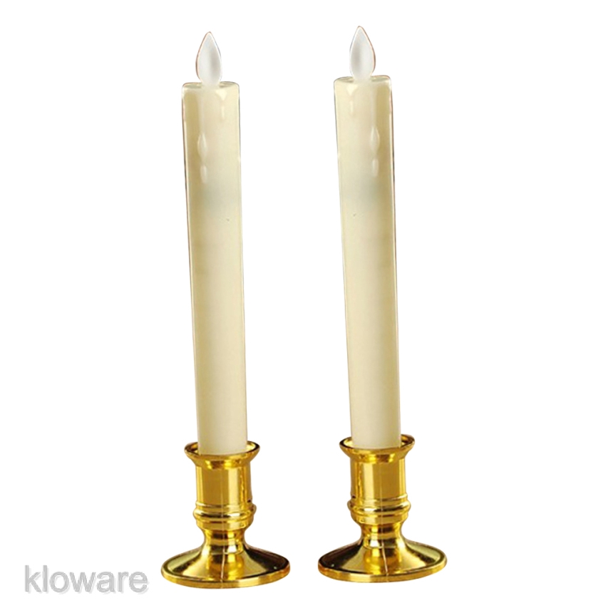 4pcs Battery Operated LED Candle Swinging Dancing Flame Realistic Candles