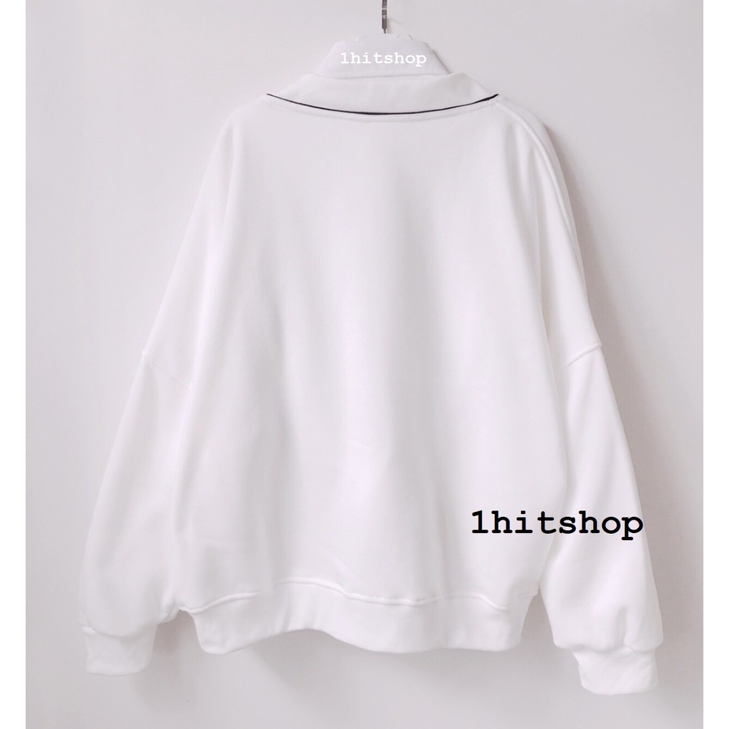 Áo Sweater VIỀN CỔ 1--OAK Ulzzang Unisex 1hitshop