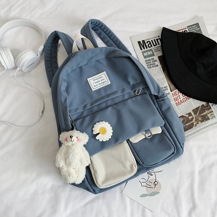 Balo Nữ 🎒FREESHIP🎒 Giảm 5k Khi Nhập [GENZ123] Balo Ulzzang Hoa Cúc Hàng Quảng Châu Cao Cấp2