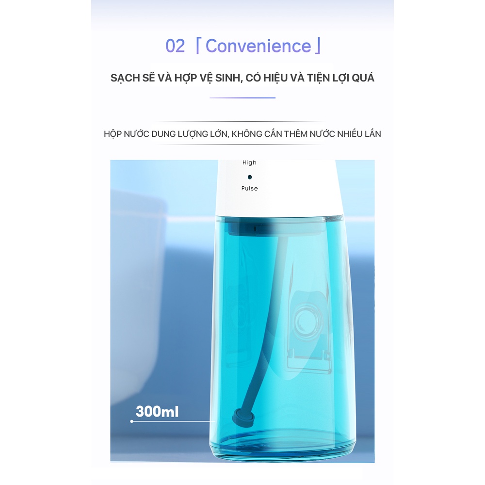 Máy tăm nước BOMIDI D3 PRO 300ml tăm nước 7+6 làm sạch mạnh mẽ hộp lưu trữ vòi phun