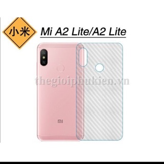 Miếng dán mặt lưng vân cacbon cho xiaomi redmi 6 pro/mi A2 lite