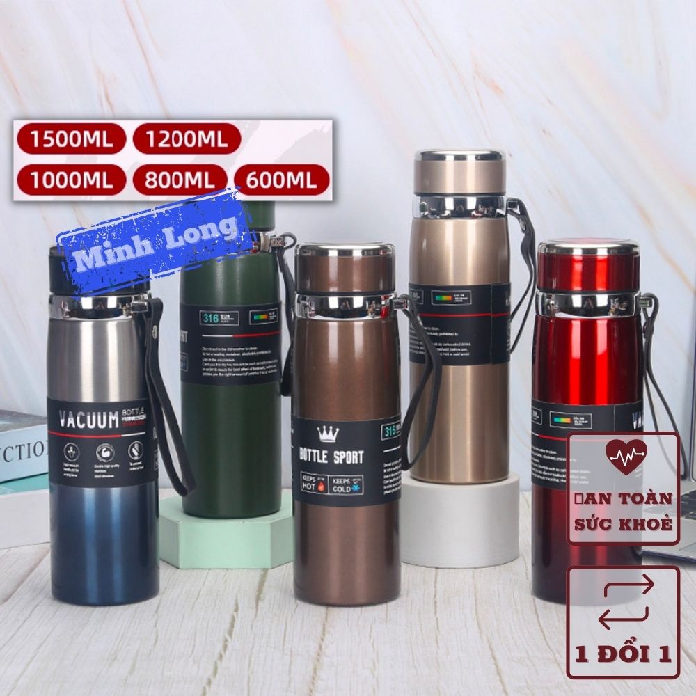 [FREESHIP❤️] BÌNH NƯỚC ⚡️ BÌNH GIỮ NHIỆT INOX CAO CẤP VACUUM ĐỦ SIZE (GIAO MÀU NGẪU NHIÊN)