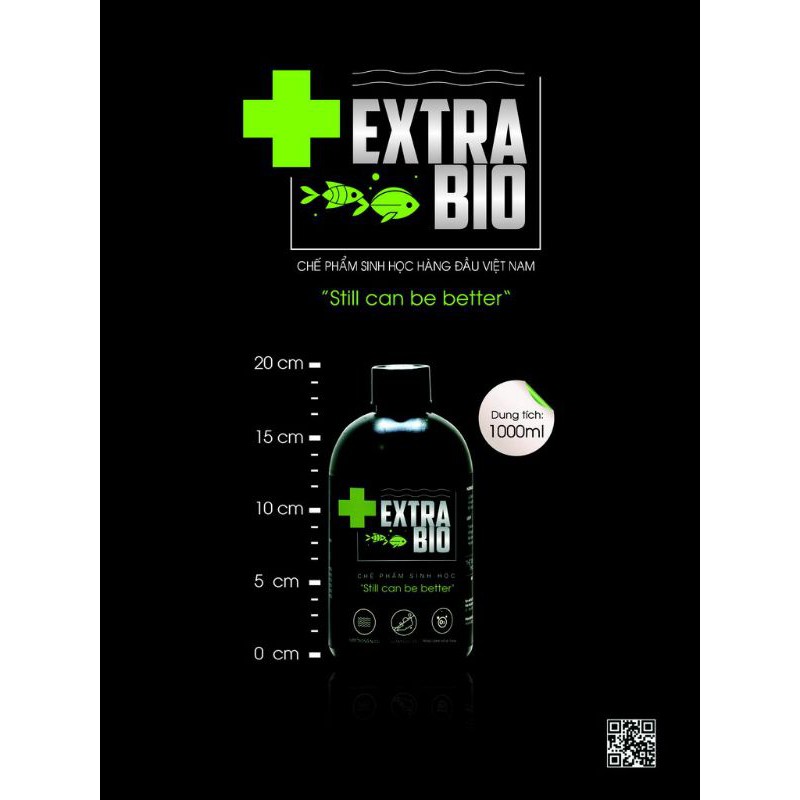 Extra bio 1000ml chế phẩm men vi sinh làm trong nước bể cá cảnh