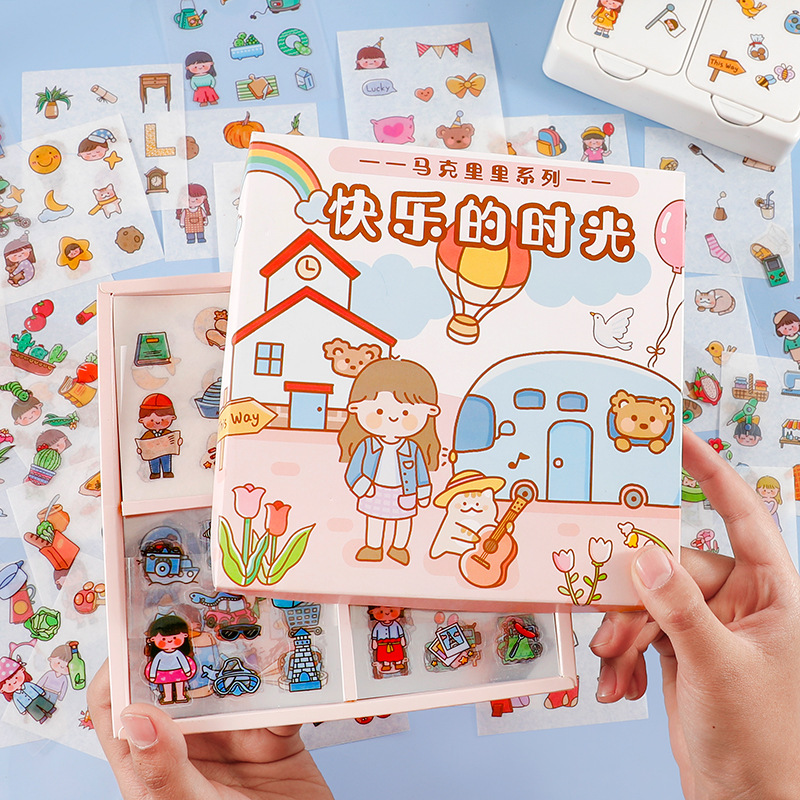 Bộ 100 miếng dán trang trí dễ thương