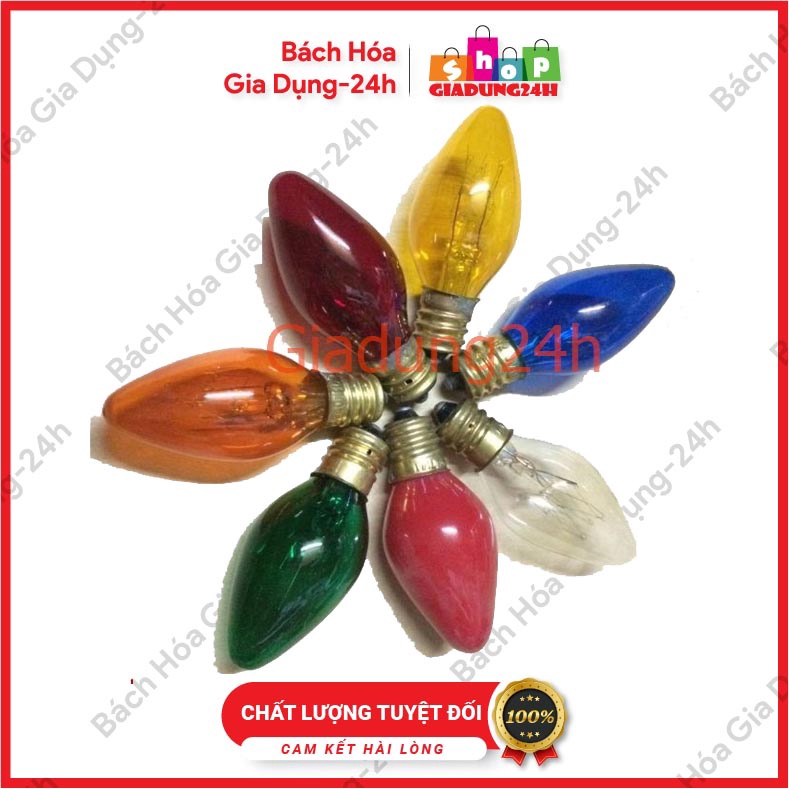 Bóng Đèn Sợi Đốt Trái Ớt Cà Na - Bóng Quả Nhót E12 Vĩ Châu - Giadung24H