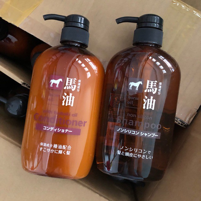 [Hỏa Tốc HN] Dầu gội xả mỡ ngựa Horse Oil 600ml nội địa Nhật Bản