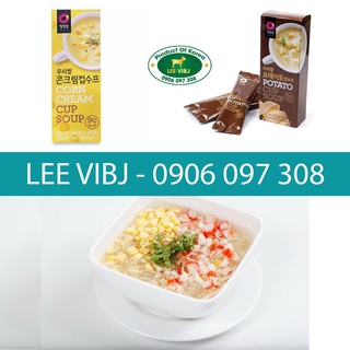 Súp Kem Ngô / Khoai Tây Ăn Liền Chung Jung One Hàn Quốc Hộp 60 Gam