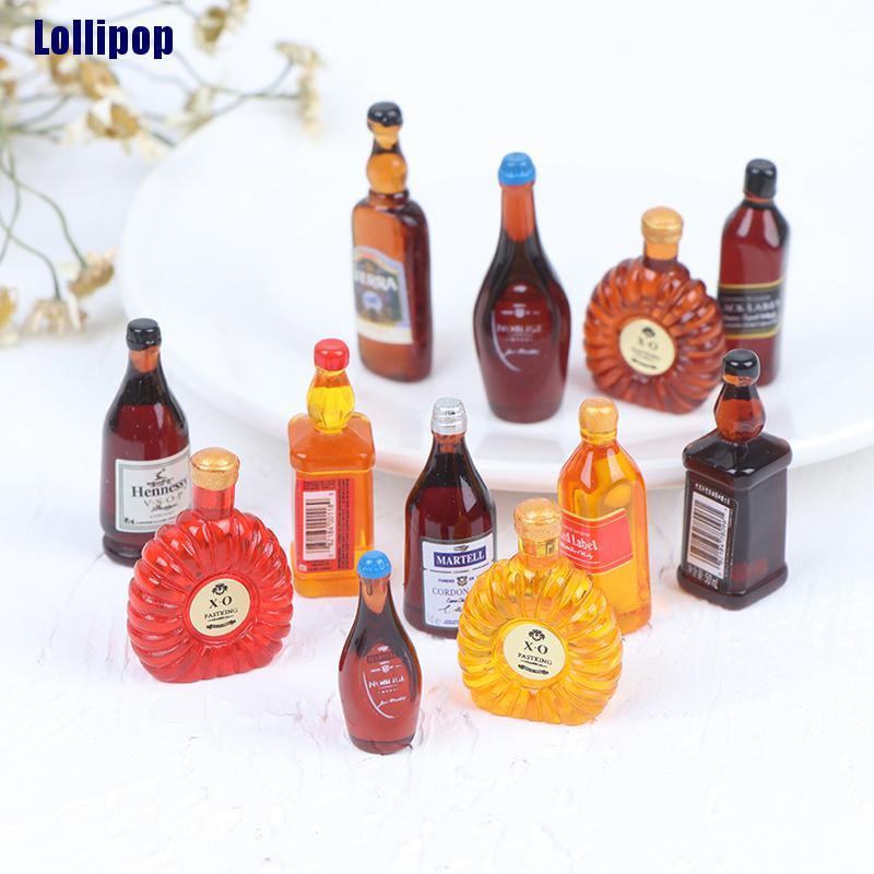 10 Chai nước thu nhỏ tỷ lệ 1/12 trang trí nhà búp bê