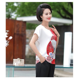 Bộ quần áo mặc nhà cho mẹ - chất lụa ( ME2141)