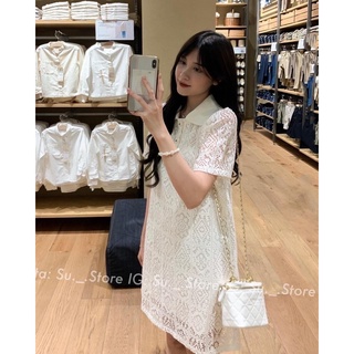 váy ren cổ bẻ loại 1