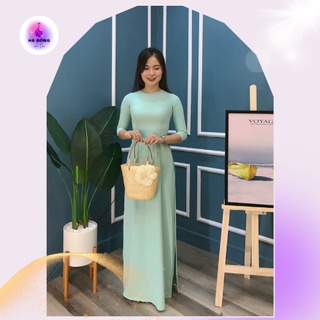 Áo dài trơn màu xanh ngọc