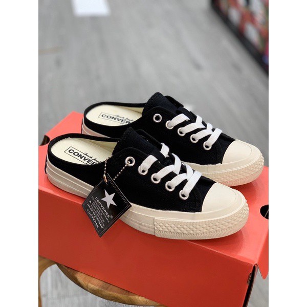 Giày ,Giày sneaker,Sục cv đạp gót đen trắng mới nhất ,Giày sneaker trắng mới năng động nhất [ Full Box + Bill ]