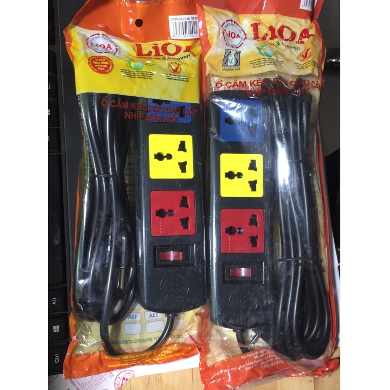 Ổ CẮM KÉO DÀI 3 LỖ ĐA NĂNG LIOA DÂY 3M/5M