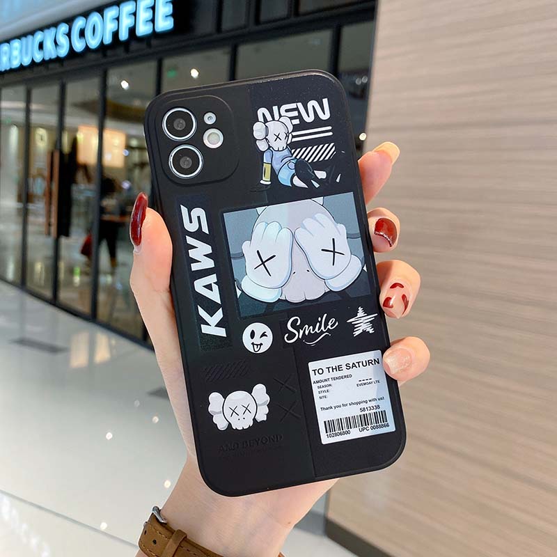 Ốp điện thoại TPU mềm chống bụi bẩn và chống sốc hình gấu ôm mặt cho iPhone 6 6S 7 8 11 12 Pro Max Plus X XS XR XSMAX