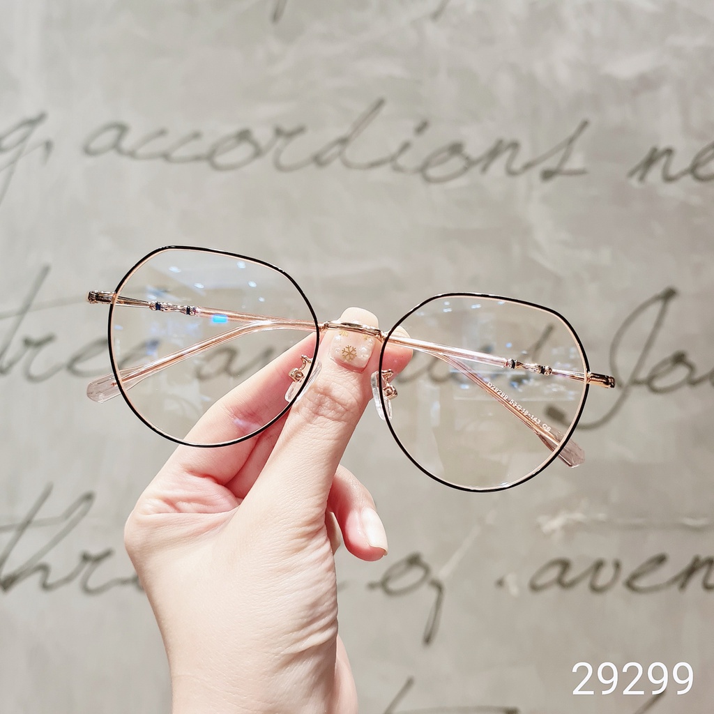 Gọng kính mắt nam nữ LILYEYEWEAR chất liệu kim loại thanh mảnh màu sắc thời trang 29299