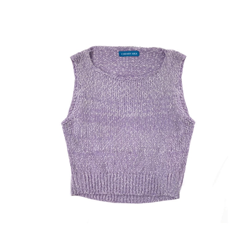 Áo Dệt Kim Không Tay Hở Lưng Thời Trang Mùa Hè Cho Nữ