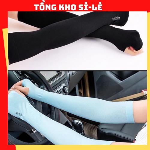 Găng tay chống nắng Hàn Quốc Let Slim, Ngăn tia UV vải cotton mát thấm hút mồ hôi ( xỏ ngón)dùng cho cả nam và nữ 88243