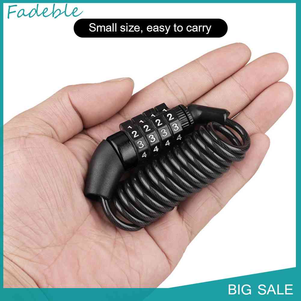 Dây Khóa Mũ Bảo Hiểm Chống Trộm 4 Số An Toàn Dành Cho Xe Đạp Leo Núi