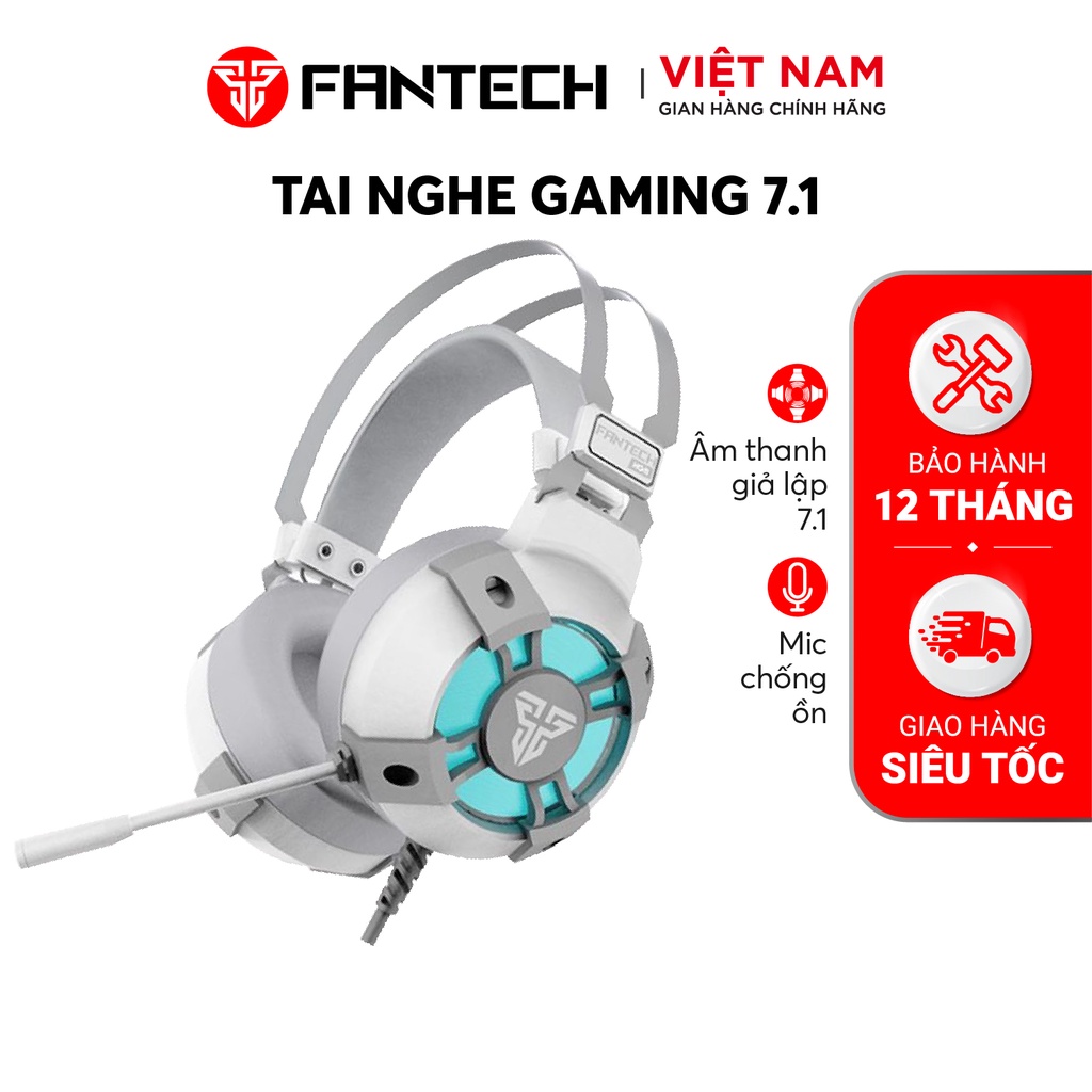 Tai Nghe Gaming 7.1 FANTECH HG11 CAPTAIN LED RGB Hỗ Trợ Mic Chống Ồn - Hàng Phân Phối Chính Hãng