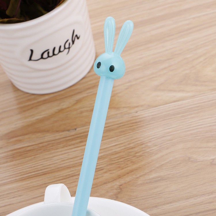 Bút gel nước hình thỏ mực đen ngòi 0.5mm nhiều màu sắc cute dễ thương