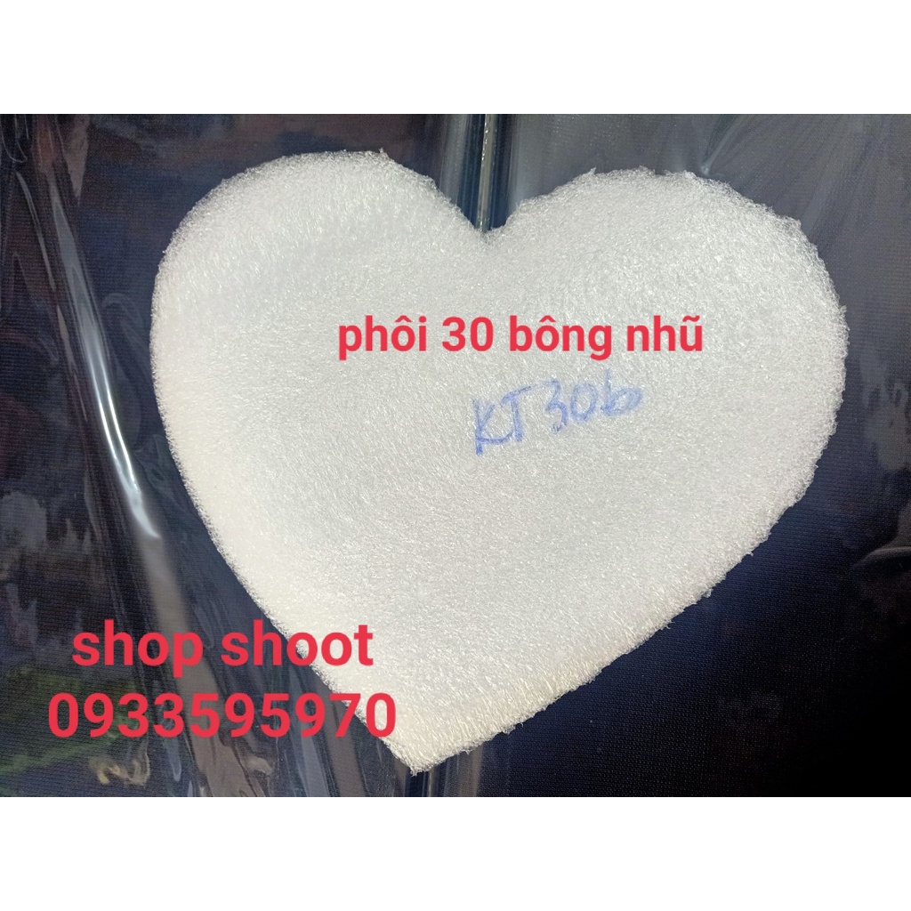 PHÔI XỐP TIM CHO HOA SÁP VÀ HOA NHŨ