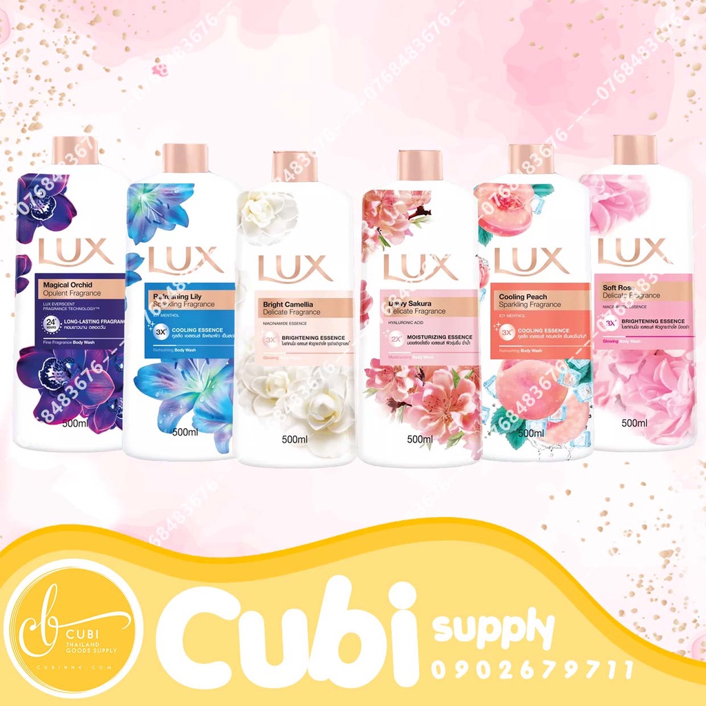 Sữa Tắm Lux Chai Refill Không Vòi Pump Thái Lan - 500ml